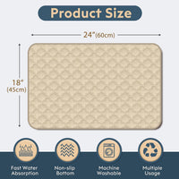 FunFurry Washable Pee Pads for Dogs - Cream / 18" X 24" - 2 Pack - image 2