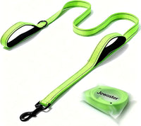 Heavy Duty Dog Leash - 2 Handles by Padded Traffic Handle for Extra Control, 6foot Long - Perfect - 6 ft / Bright Green