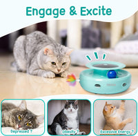 ORSDA 2in1 Interactive Toys for Indoor Cats, Timer Auto On/Off - Robin Egg Blue - image 4