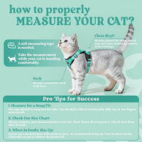 rabbitgoo Cat Harness and Leash Set, Escape Proof Vest - S / Emerald - image 2