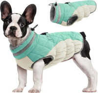 Dog Cold Weather Coats Reflective Dog Warm Jacket with Harness – Essentials for Dogs - Mint Green / S(chest:17in)