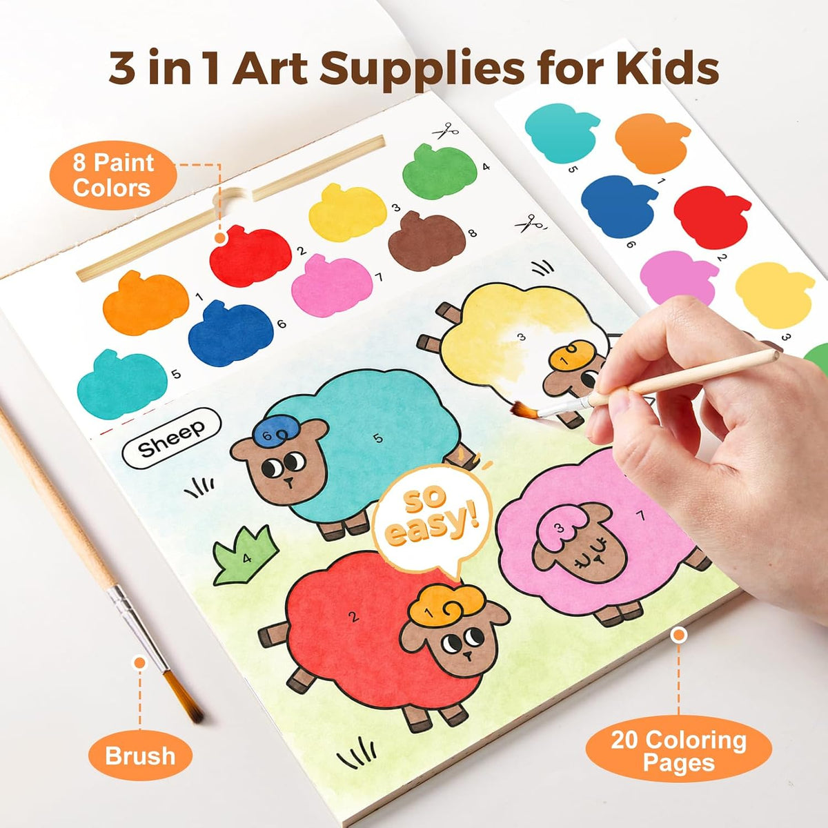 Jar Melo Paint with Water Books for Toddlers, Animals – Fun for Kids & Family - Farm - image 2