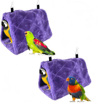 2 Pack Warm Bird Nest House Bed Hanging Hammock Sleeping Bed Plush - Purple