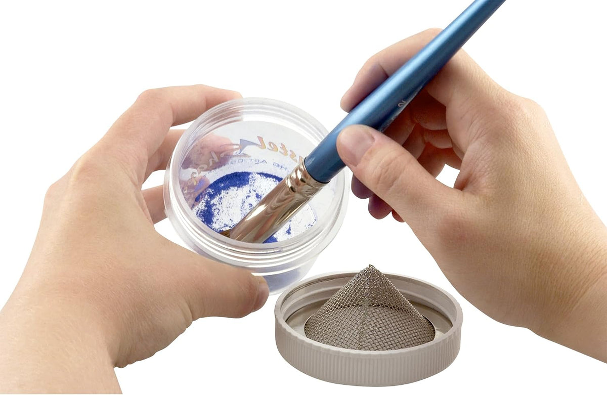 HG Art Concepts pastel sharpener and shaper jar with mesh screen and wire brush - view 4