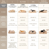 EHEYCIGA Orthopedic Foldable Human Dog Bed, 72x44x11 - 72x44x11(Folded 44x36) / Camel - image 2
