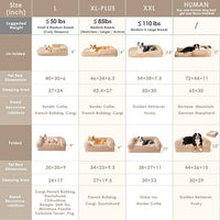 EHEYCIGA Foldable Dog Bed, Faux Fur Fluffy Dog Couch Bed, Orthopedic Calming Memory Foam Pet Bed for Small Dogs, Washable Soft Warm Pet Sofa Bed with Non-Slip Bottom, Camel, 40"x30"x6"