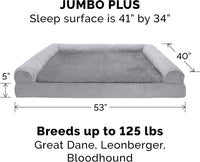 FurHaven Orthopedic Dog Bed for Large Dogs - Jumbo Plus / Gray - image 2