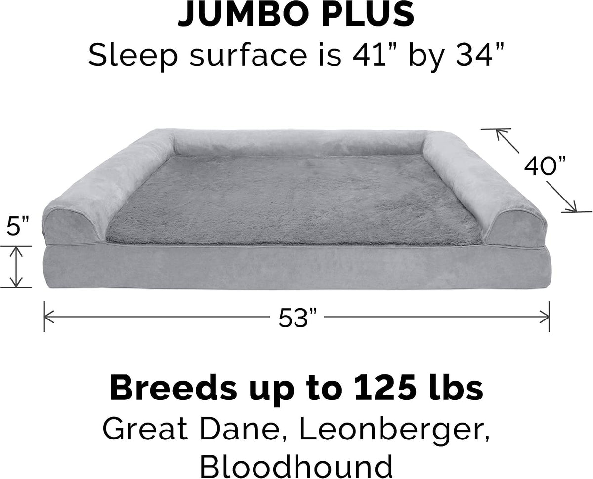 FurHaven Orthopedic Dog Bed for Large Dogs - Jumbo Plus / Gray - image 2