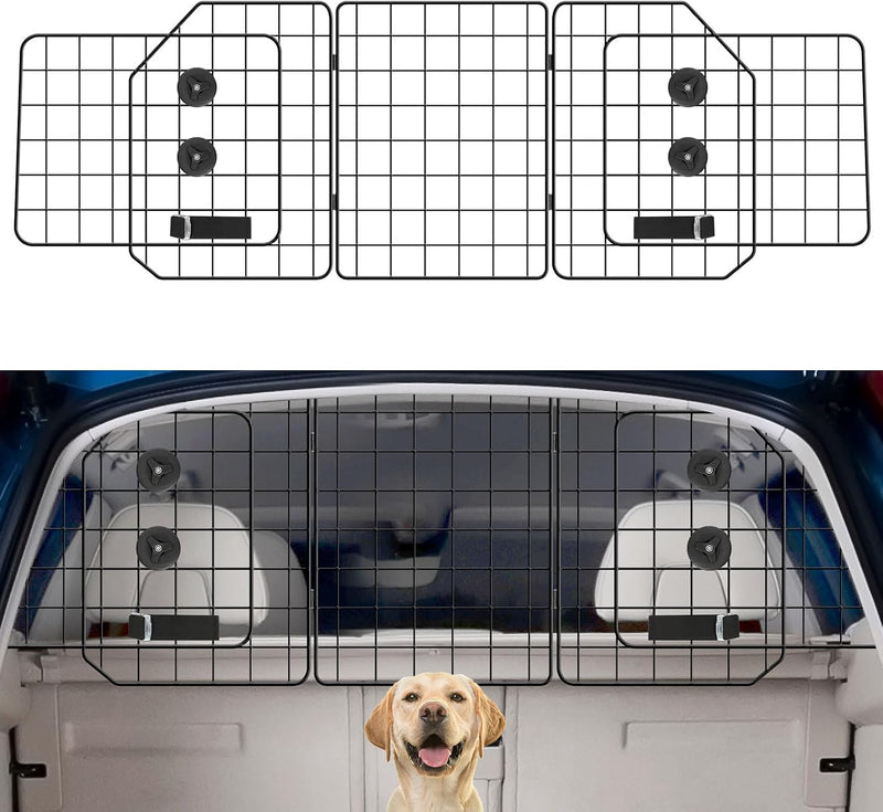 Car Dog Barrier for SUV Adjustable Heavy-Duty Steel Pet Divider Gate – Essentials for Dogs