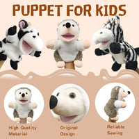 okegztoa 10 inch brown bear hand puppet with movable mouth and arms - view 32