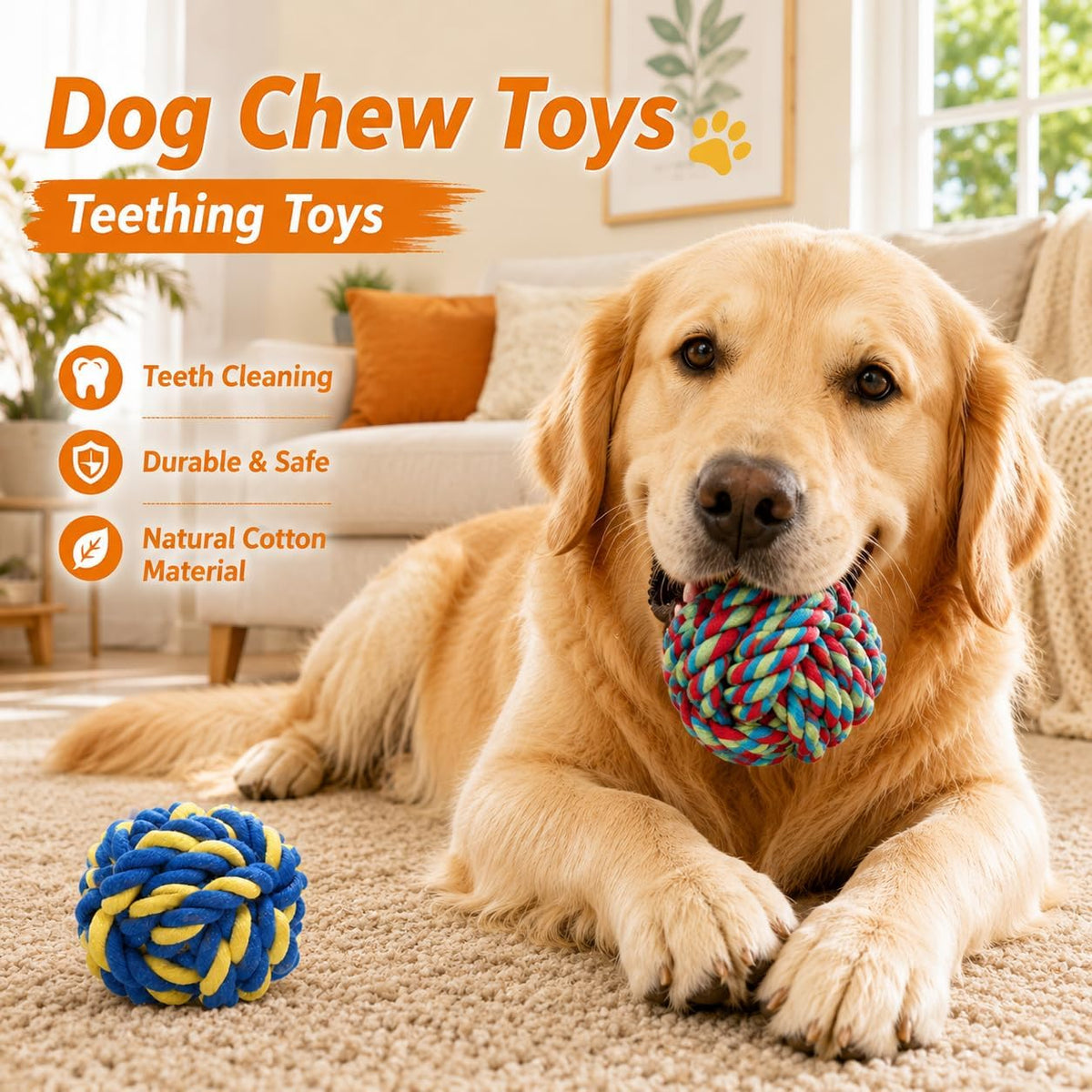 Aitmexcn Large Dog Toys for Aggressive Chewers - 8 Pack Rope Toy-Large - image 3