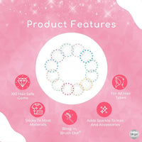 Blinger Glimmer Collection refill pack with 180 colorful gems on refill discs - view 5