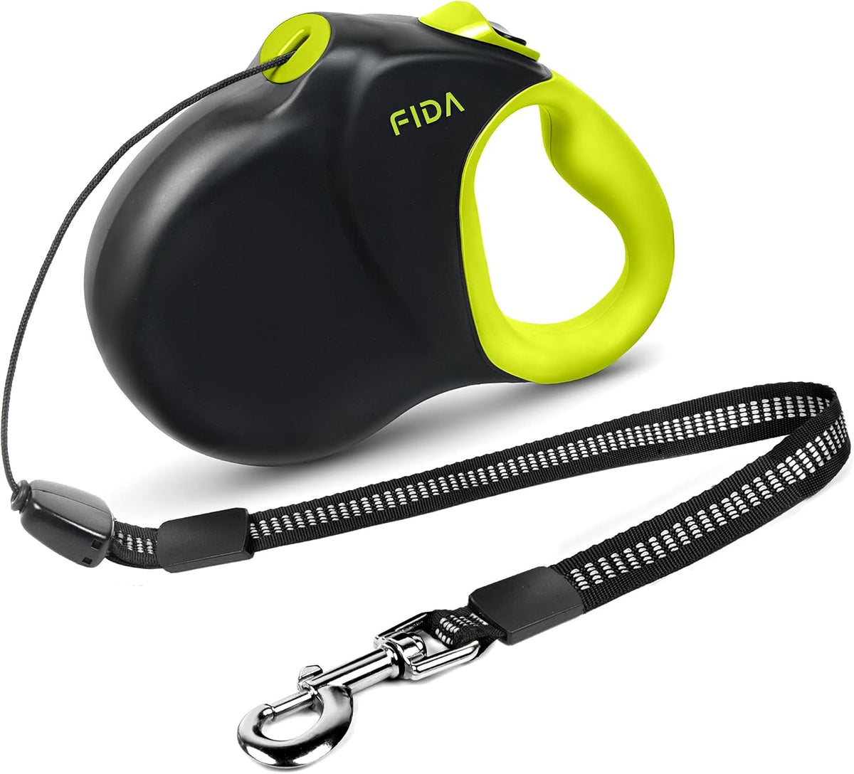 Fida Upgraded Retractable Dog Leash, Heavy Duty - Large（30ft） / Neon Yellow