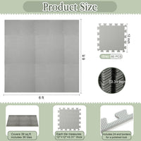 Nuanchu 60 PCS Kids Foam Puzzle Mat, Cream - Gray - image 2