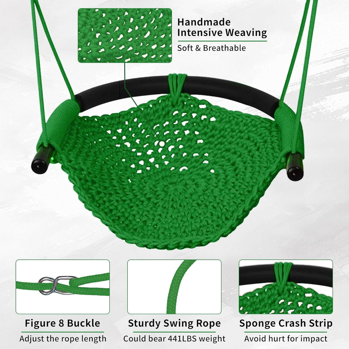Hi-Na Tree Swing for Kids - Green - image 4