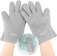 Pet Hair Remover Gloves - Sticker Gloves Clean Pet Hair on Furniture with Ease, Suitable for Soft and Irregular Surfaces. Such as Sofas, Pillows, Mattresses, Cat Trees. (Silicone, Grey(2 PCS)