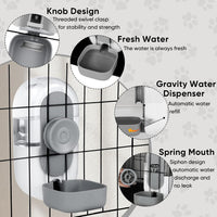 Lemtrflo 28oz Rabbit Water Bottle Dispenser - Gray - image 4