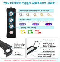 hygger 14W Full Spectrum Aquarium Light with Aluminum Alloy Shell - 7W (5-8.5inch) - image 2