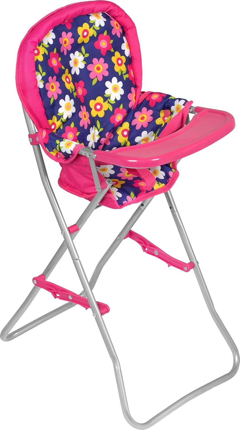 Fash n kolor, Baby Doll High Chair with Tray - Flower