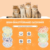 Cat Food Bowl, Kitten Bowls Set - Boho–8 Pack - image 4