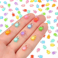 200pcs Mini Resin Ladybug Decor Tiny Ladybug for Crafts Dollhouse - 200pcs Mini Resin Turtles( 0.31 * 0.47inch)