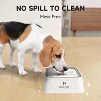 ELS PET No Spill Dog Cat Bowl 35oz 1L Anti Slip Travel Water - 2L / White - image 3