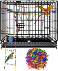 200Pcs Black C-Clips Plastic Chain Links for Birds & Small Pets – Essentials for Birds - Rainbow / 600Pcs - image 4