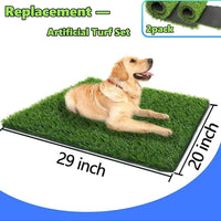 30 x 20 inches 2 Pack Fake Grass Pee for Dogs Artificial Grass Rug - 29 x 20 Inch (Pack of 2) - image 2