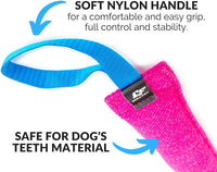 Bull Fit K9 Dog Bite Tug Toy with 2 Strong Handles - Pink - image 2