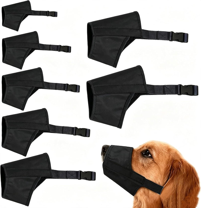7 Sizes Oxford Dog Muzzle Set - Black