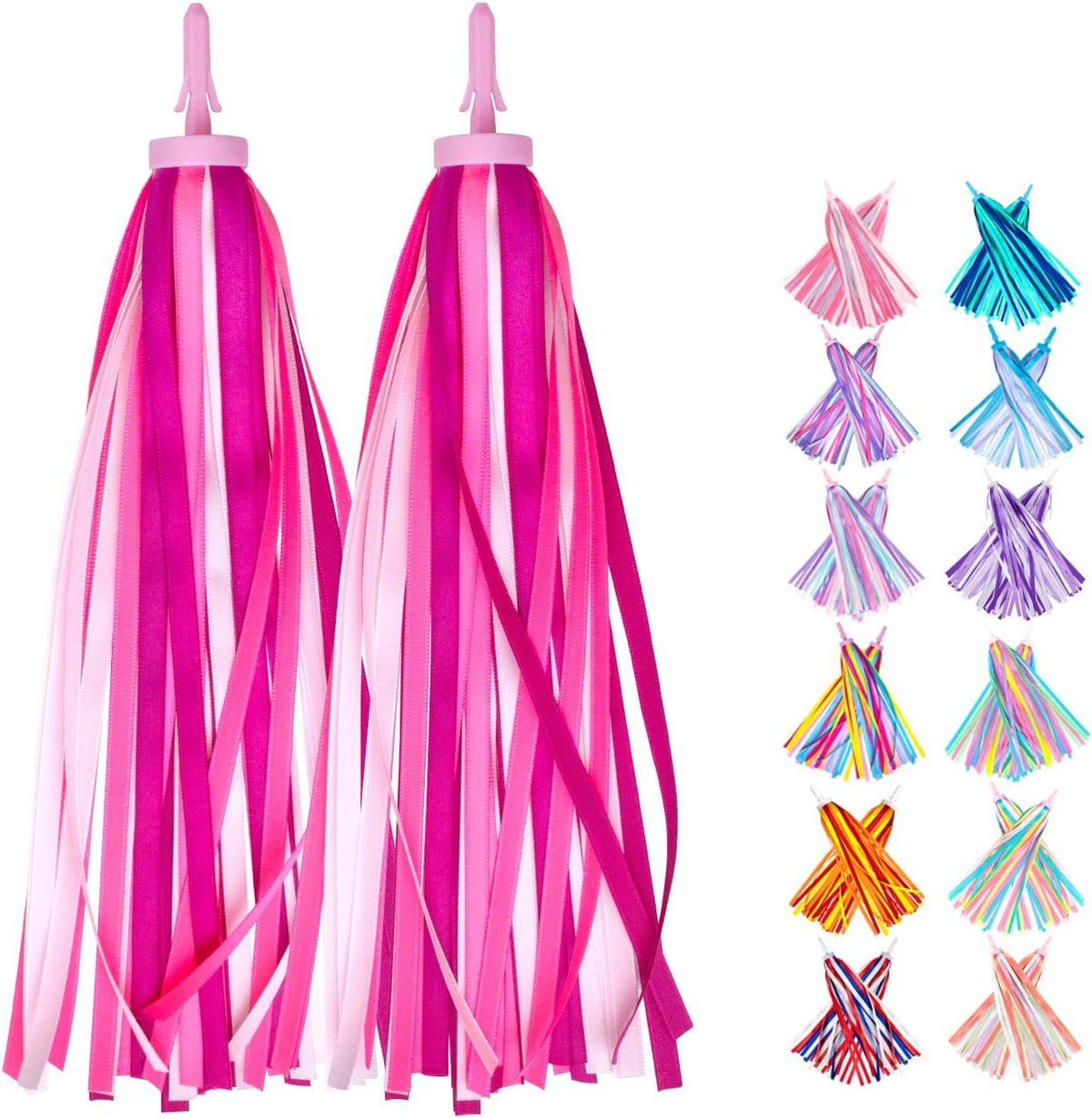 Bike Streamers Bike Tassels for Kids 1 Pair - Pink
