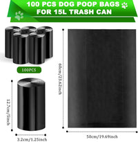 Dog Waste Bags - 100 Pcs Dog Poop Bags for 20L Dog Poop Trash Can – Essentials for Dogs - 1 Count (Pack of 100) - image 2