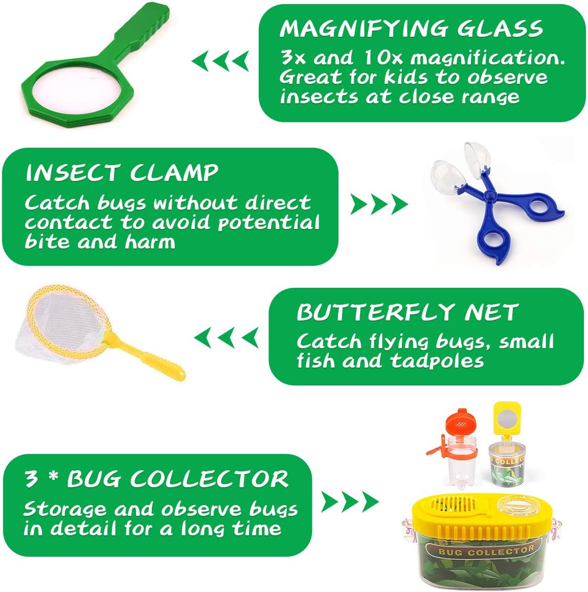 24 Pcs Kids Explorer Kit & Bug Catcher Kit for Kids - image 3