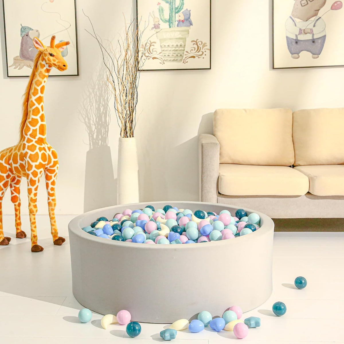 GOGOSO star, heart and moon ball pit balls in a pastel color mix with storage bag - view 10