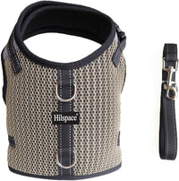 Mini Dachshund Harness, No Armpit Rub, Escape Proof, Reflective - Khaki / M: Chest 42-52cm (16.5"-20.5") - image 2