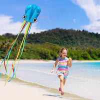 Xida rainbow octopus kite, a frameless ripstop polyester kite with flying line and handle - view 12