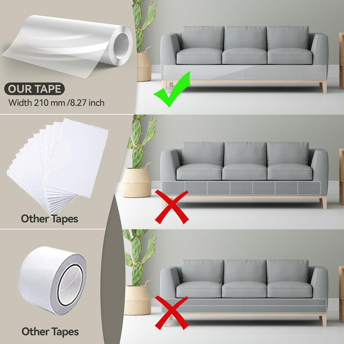 Anti Cat Scratch Furniture Protector Thicken Vinyl – Essentials for Cats - 11.8" x 118" - image 4
