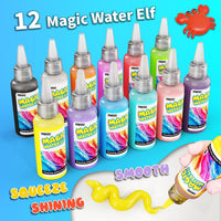 Magic Water Toy Elf Kit,DIY Squishy Water Pets with 12 Gels & 12 Molds – Fun for Kids & Family - Pink - image 4
