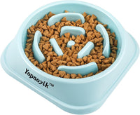 2 Pack Slow Feeder Dog Bowls for Medium Dogs & Cats – Essentials for Dogs - Large / Light Blue