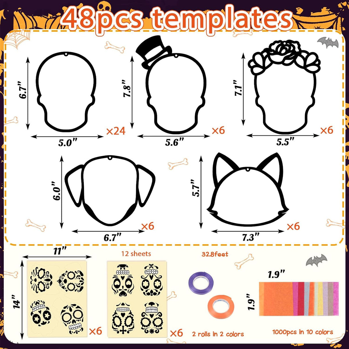 Renbuzhu fall leaf paper suncatcher craft kit with tissue paper and adhesive frames - view 16