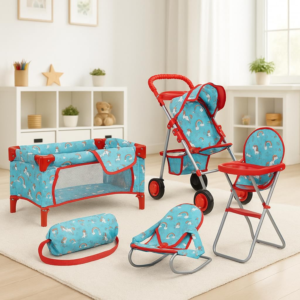fash n kolor 4 Piece Doll Play Set, Includes - Rainbow - image 3