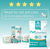 Wider Dental Care Finger Wipes 60 Counts,Teeth Cleaning Finger Wipes for Dogs & Cats,Reduces Plaque & Supports Oral Freshness, Small Animal Stain Removers, Coconut Scent