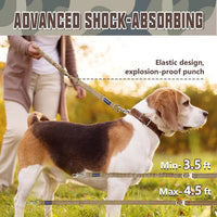 AUROTH Bungee Dog Leash for Large Dogs - Army Yellow / MAX: 4.5 FT - image 4