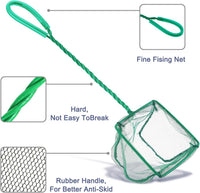 Aquarium Fish Nets, DSSPORT 4 Inch Small Mesh Fish Catch Nets with Plastic Handle Green – Essentials for Fish - 2 - image 2