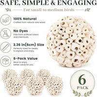 4PCS Bird Toys Sola Balls 2.36'', Bird Foraging Toy - 6 PK - image 2