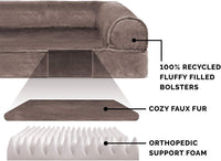 FurHaven Classic Sofa Orthopedic Dog Bed for Large Dogs - Large / Driftwood Brown - image 4