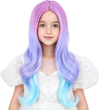 Edivd kids ginger wig with long orange wavy curls - view 6