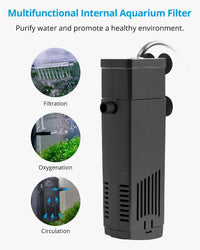 NICREW Internal Aquarium Filter for Fish Tank up to 5 Gallons - Magi 200: 5 - 10 gal - image 3