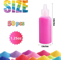 Niurewan 24 PCS Art Sand, DIY Sand Arts and Crafts Kit - 50 Colors - image 2