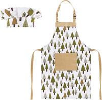 Aurya kids apron and chef hat set in light blue with front pocket and adjustable strap - view 9